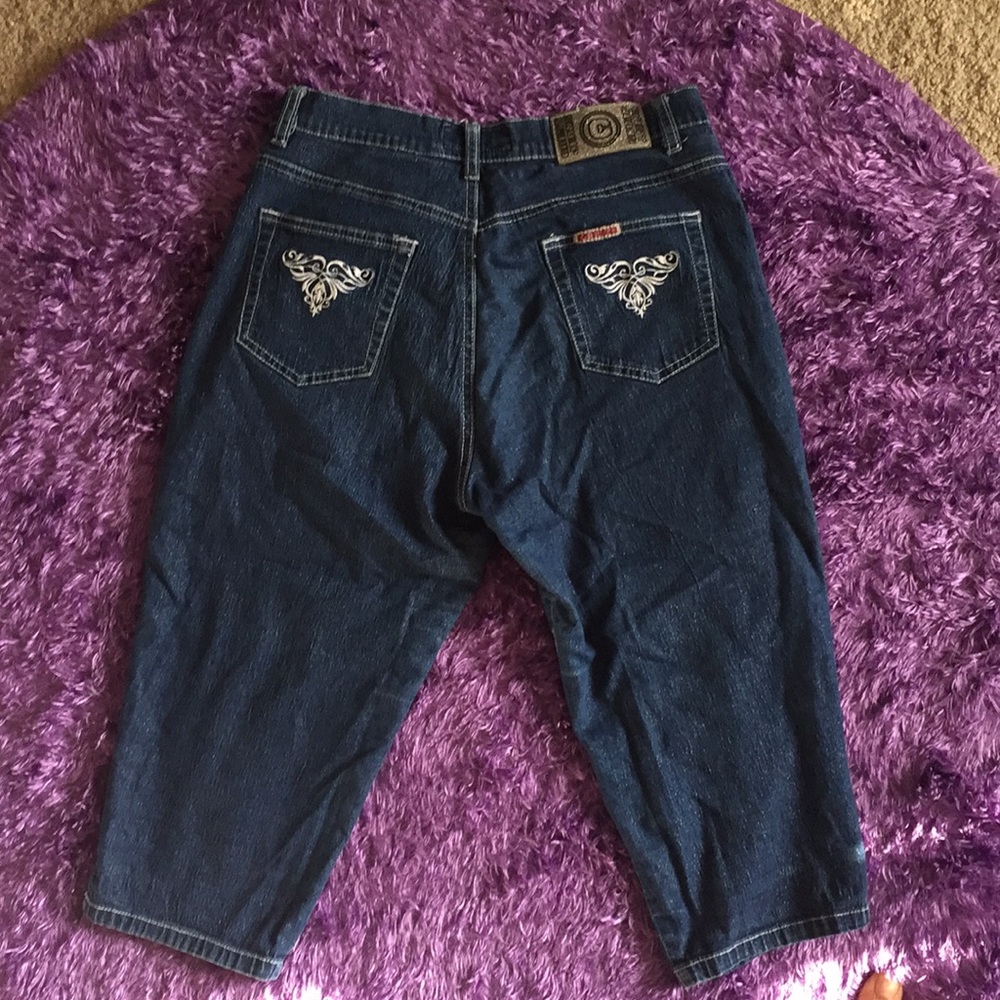 Jeans Crest capris glittery jeans